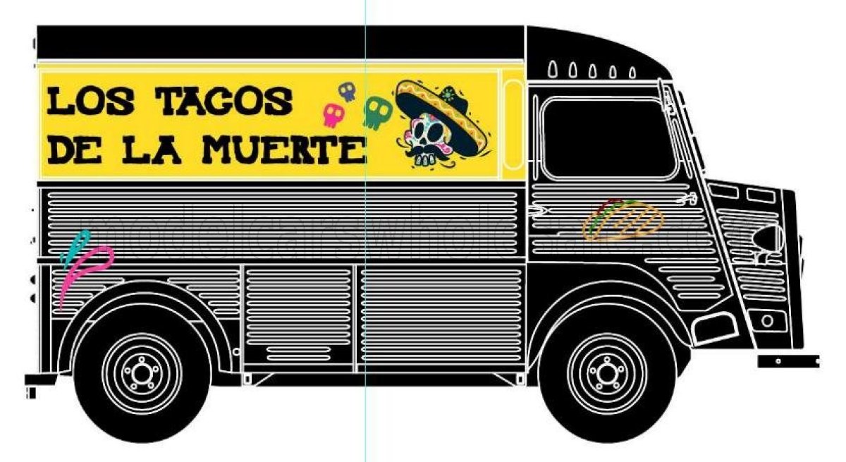 Schaalmodel Citroen Type Hy Van Los Tacos De La Muerte 1969 1 18