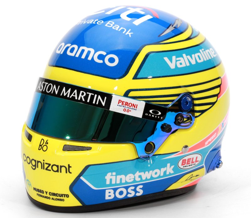 Schaalmodel Helm F1 Fernando Alonso Team Aston Martin Aramco