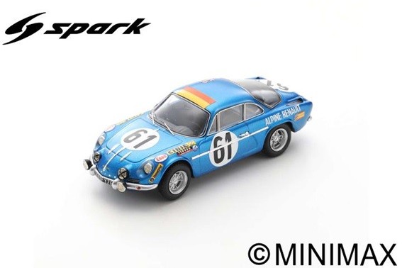 RENAULT ALPINE A110 N°61 24H LE MANS 1968 M. NUSB