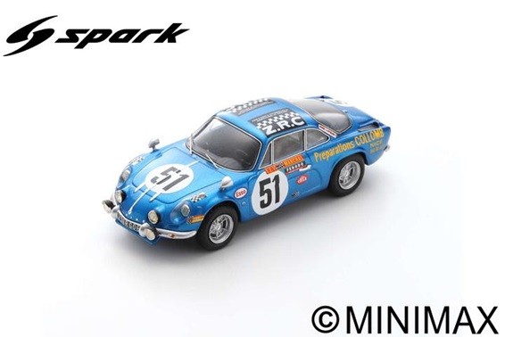 RENAULT ALPINE A110 N°51 24H LE MANS 1968 B. COLL