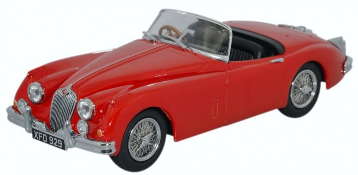 Jaguar XK 150 Roadster, rood, RHD