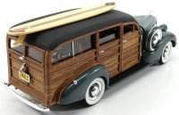 CHEVROLET - WOODY STATION WAGON SW WITH SURFBOARD 1939 - GRANVILLE GREY WOOD