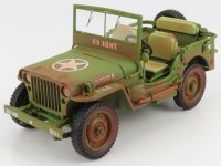 JEEP - WILLYS US ARMY OPEN MILITARY POLICE DIRTY VERSION 1944 - MILITARY GREEN MUD