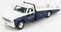 CHEVROLET - C-30 TRUCK RAMP CAR TRANSPORTER GOOD YEAR 1967 - BLANC / BLEU