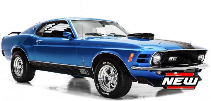 Ford MUSTANG MACH 1   1970 ,  ZWART /  BLAUW