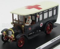 FIAT - 18BL AUTOBUS CROCE ROSSA ITALIANA C.R.I. + 2 FIGURES 1915 - LA GRANDE GUERRA