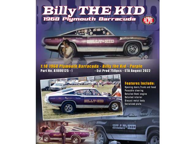 Plymouth Barracude *Billy the Kid*,1968 ,  purple/