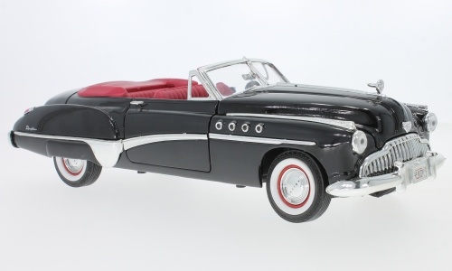 Buick Roadmaster Cabriolet, zwart/rood, 1949