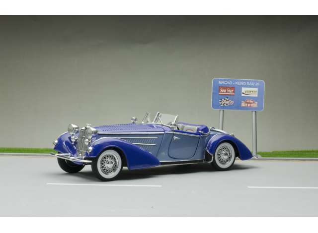 Horch 855 Roadster, blauw/donker blauw