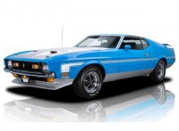 Ford Mustang Boss 351, grabber 1971  blauw/wit