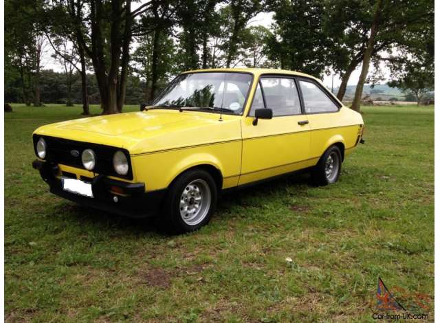 Ford Escort MK II 1600 Sport, geel, RHD, 1975