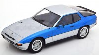 PORSCHE - 924 TURBO COUPE 1986 - ARGENT /BLEU  MET