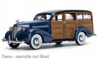 Chevrolet Woody Surf Wagon, donkerblauw / imitatiehout, 1939