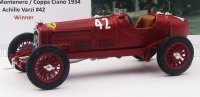 ALFA ROMEO - P3 TIPO B N 42 WINNER CIRCUITO DEL MONTENERO - COPPA CIANO 1934 ACHILLE VARZI