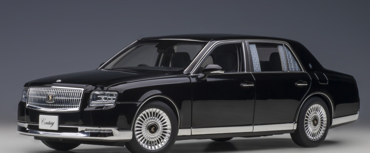 Toyota Century met gordijnen (Zwart)