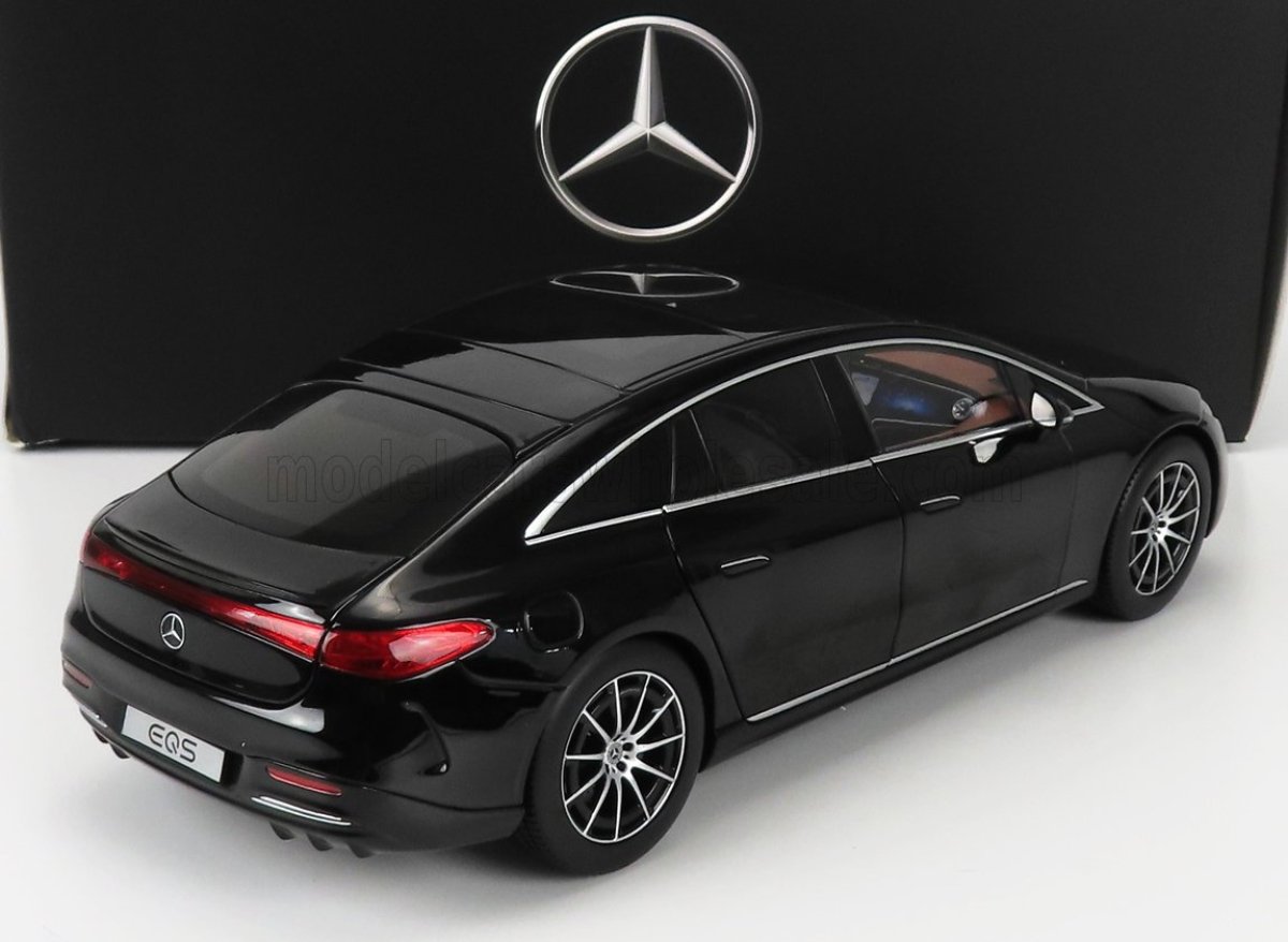 Componist Piepen Begunstigde Schaalmodel Mercedes Benz - Eqs Amg Line (v297) 2022 - Obsidian Zwart 1/18