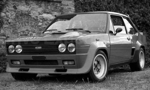 Fiat 131 Abarth, blauw, 1980