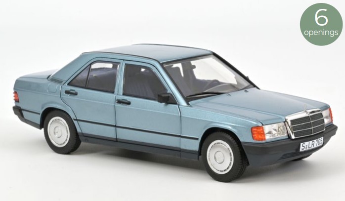 Mercedes-Benz 190 E 1984,  Licht blauw