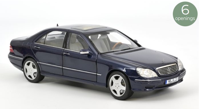 Mercedes-Benz S55 AMG 2000,  Blauw metallic 1:18