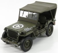 JEEP - WILLYS 1/4 MB USA ARMY SOFT-TOP CLOSED 1945 - MILITARY GREEN