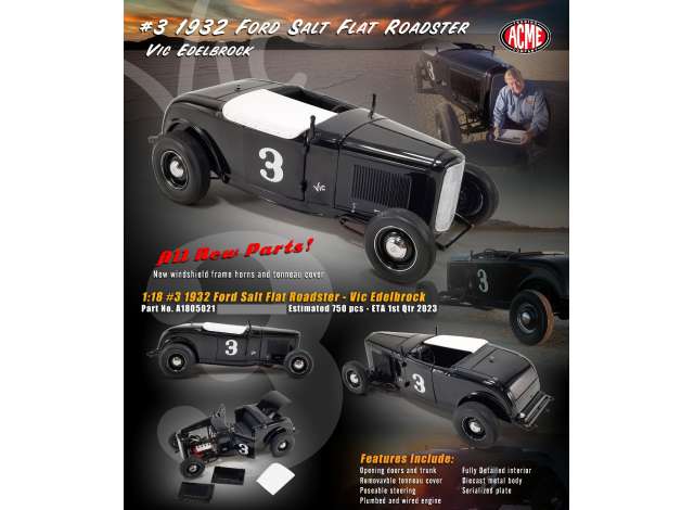 Ford Salt Flat Roadster #3 Vic Edelbrock, 1932  zw