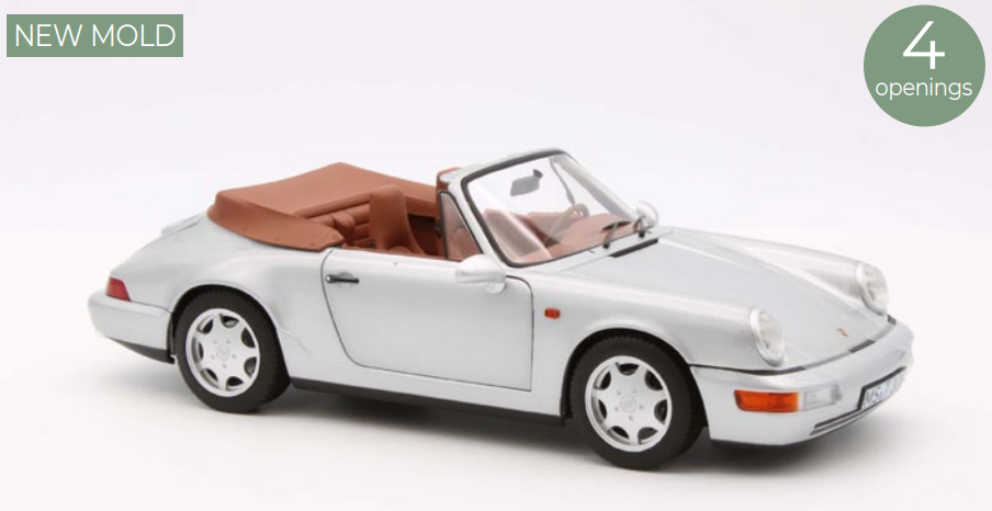 PORSCHE 911 CARRERA 2 CABRIOLET 1990 ZILVER