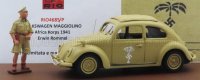 VOLKSWAGEN - BEETLE MAGGIOLINO AFRICA KORPS 1941 - WITH ROMMEL FIGURE - MILITARY SAND