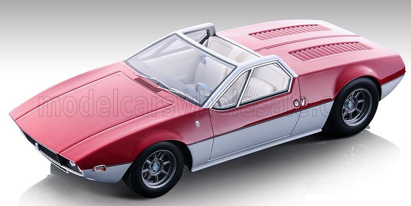 DE TOMASO - MANGUSTA SPIDER 1986 - ROOD ZILVER