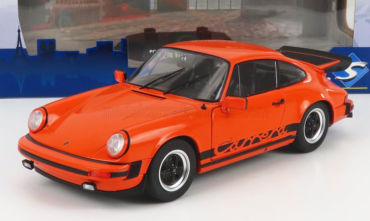 Porsche 911 Carrara 3.2 modèle voiture 1:18 Solido - orange