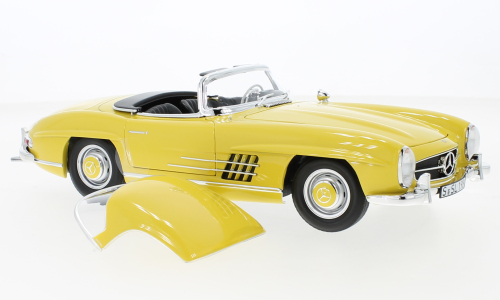 Mercedes 300 SL Roadster  spider (W198 II), geel