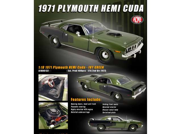 Plymouth Hemi Cuda, ivy groen 1971