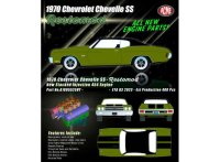 Chevrolet Chevelle SS Restomod with All New Engine Parts Stacked Injection 454 Engine, green with black stripes & vinyl roof