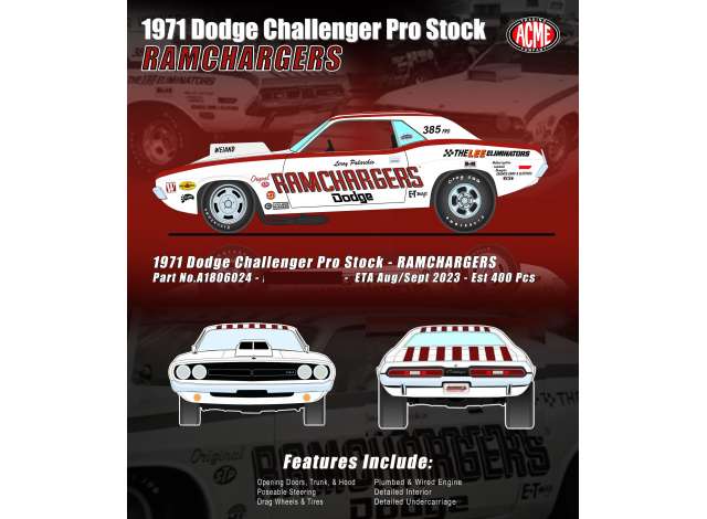 Dodge Challenger Pro Stock Ramchargers, white/red 