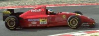 FERRARI - F1 412T2 N 0 FIRST TEST ESTORIL 22-23 NOVEMBER (with driver figure) 1995 MICHAEL SCHUMACHER - WITH SHOWCASE