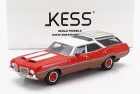 OLDSMOBILE - VISTA CRUISER 442 SW STATION WAGON 1972 - RED WHITE WOOD