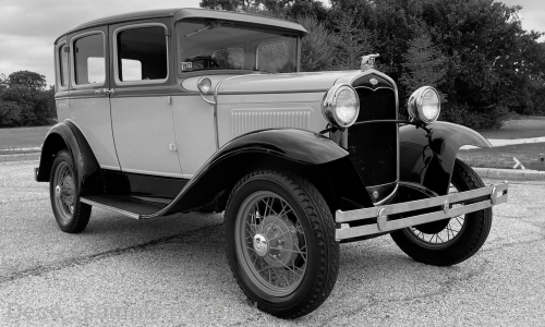 Ford Model A Tudor, lichtgeel/bruin, 1931