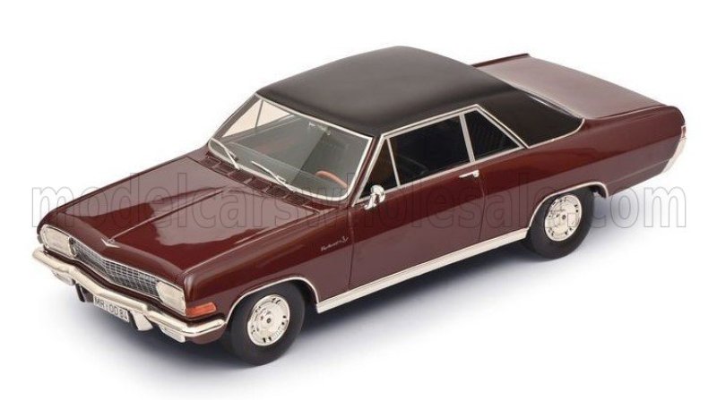 Schaalmodel Opel - Diplomat A Coupe 1965 - Rood Mat Zwart 1/18