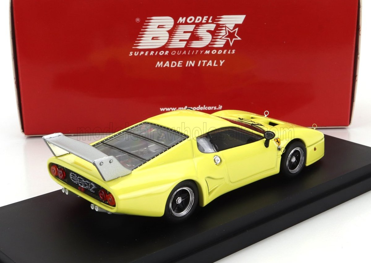 Schaalmodel Ferrari - 512bb Lm 1979 - Geel 1/43 | Best Model