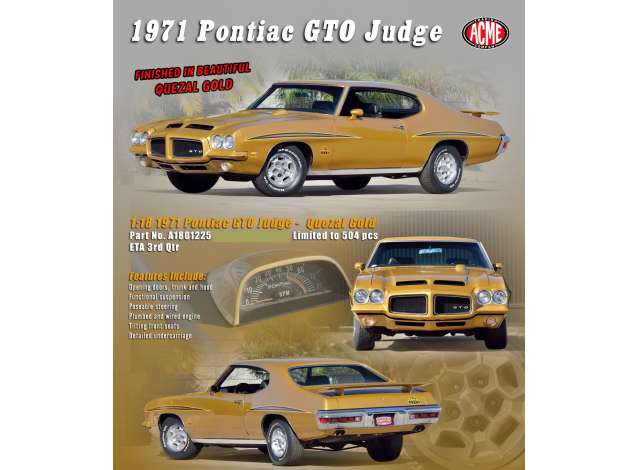 Pontiac GTO Judge, quezal gold 1971