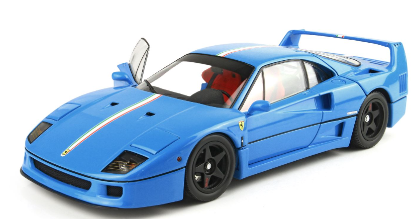 Ferrari F40 Azzurro Met Italiaanse Driekleurenstre