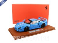 Ferrari F40 Azzurro avec bande tricolore italienne et jantes BBR-Kyosho noires