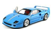 Ferrari F40 Azzurro Met Italiaanse Driekleurenstreep En Zilveren BBR-Kyosho-Wielen