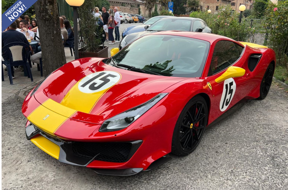 Ferrari 488 Pista Aangepast Racenummer 15 LeMans 1