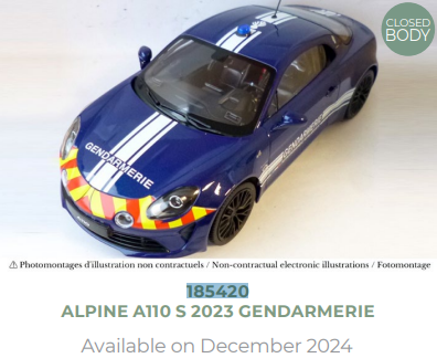 Alpine A110 S 2023 Gendarmerie