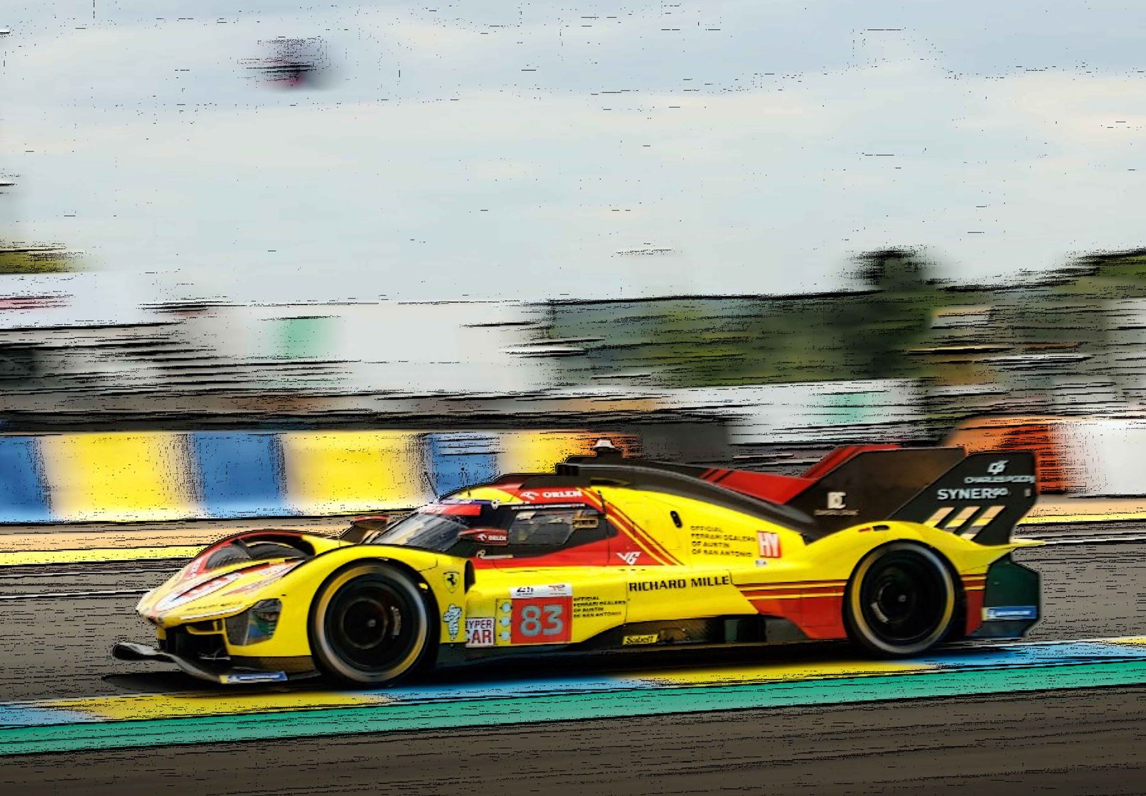 Ferrari 499P Auto Nr. 83 - Le Mans 2024 Piloten Ku