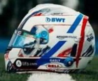 Helmet Pierre Gasly BWT Alpine F1 Team GP England 2024