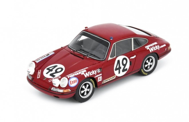 PORSCHE 911T N°42 24H Le Mans 1969 A. Wicky - E. 