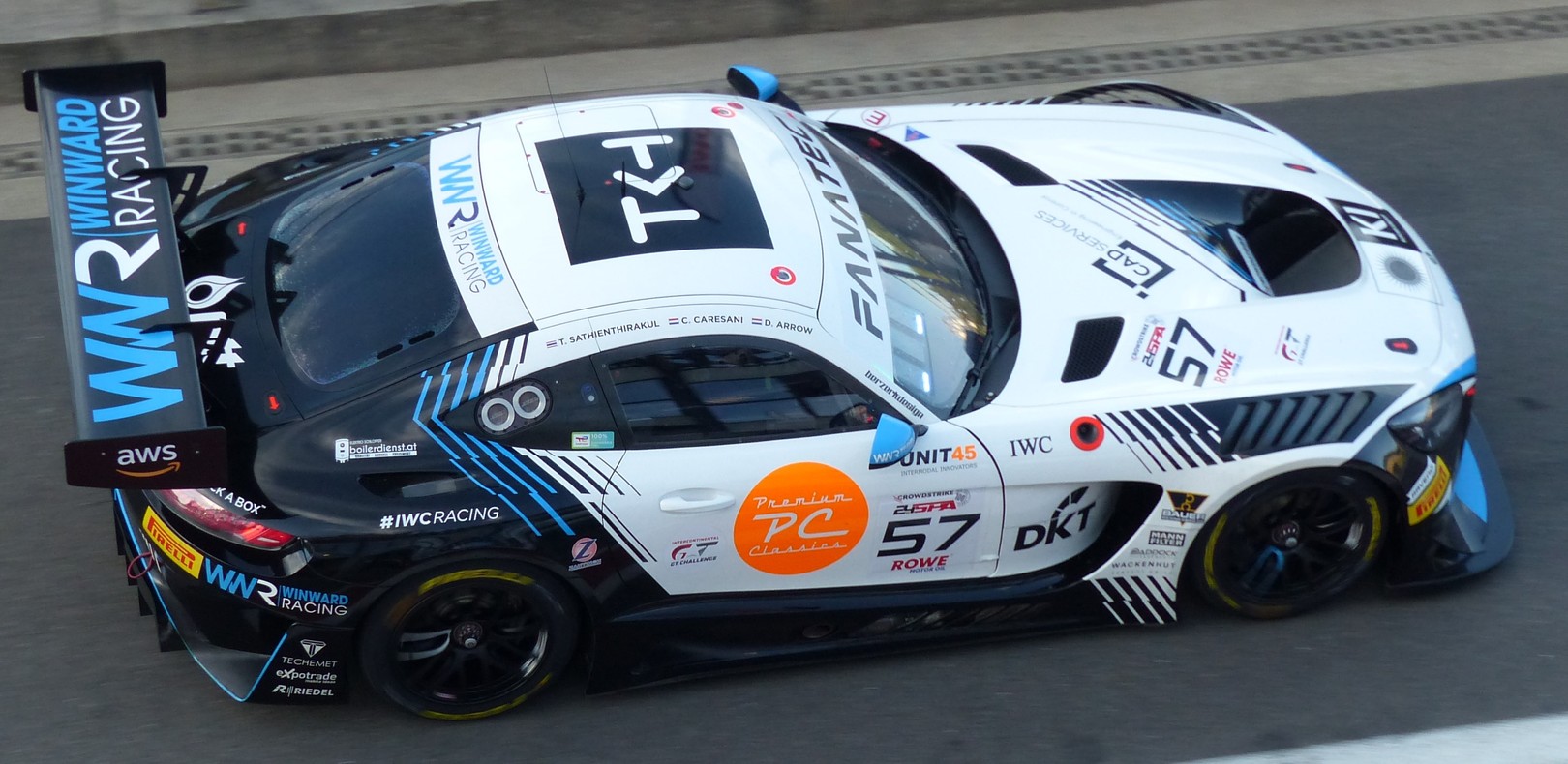 Mercedes-AMG GT3 EVO nr. 57 Winward Racing 3e Zilv