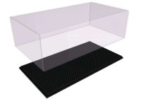 Display Case with Carbon Fiber Effect Black Base