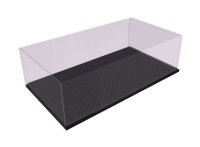 Display Case with Carbon Fiber Effect Black Base